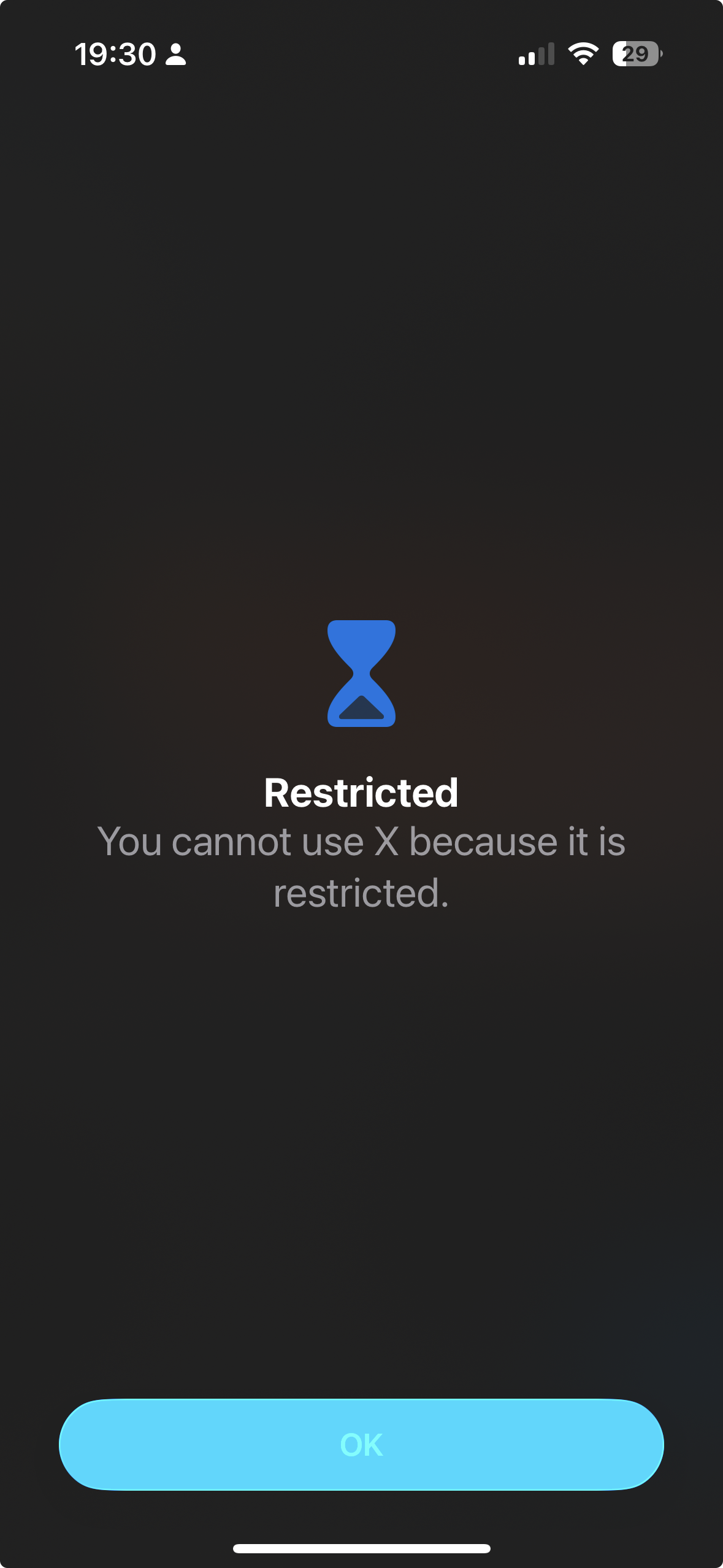 Pact blocked app